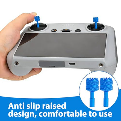 RC/RC2 Joystick Replacement, Aluminum Controller Sticks Compatible with DJI - color: Blue ＆ 2 Pcs