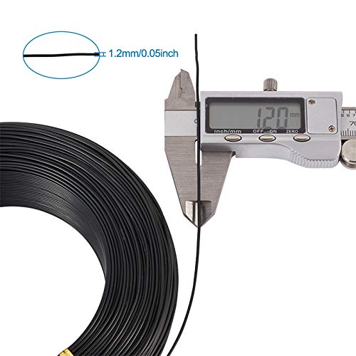 Craftdady 459 Feet Black Aluminum Wire 17 Gauge Bendable Metal Craft Wire 1.2mm Flexible Sculpting Wire for Doll Skeleton Gem Wrapping Jewelry Making - color: Black, size: 1.2mm, 17 Gauge