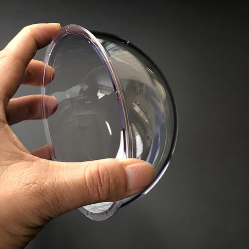 4.2 Inch Clear Dome Cover Transparent Hemisphere Camera Lens Protective Cover, Polycarbonate Plastic Glass Security CCTV Camera Case, Dome Outer Diameter 107mm