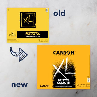 Canson XL Series Bristol Paper Pad, Smooth, 14x17 in - size: 14x17, style: Bristol, Smooth
