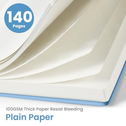 Taja Blank Spiral Notebook for Work, 5.7"x7.9" Spiral Plain Sketch Notebook - color: D-Blue, style: d-Blank