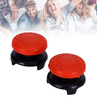 ASHATA 2Pcs Thumbstick for 3D Texture Thumb Grip Stick Joystick Thumbstick for PS 5 Controller Red - color: red