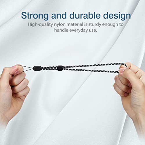Hand Wrist Strap Lanyard 6 Pack 9.5inch Adjustable Nylon Wristlet Keychain - color: Black&green, size: 9.5 inches