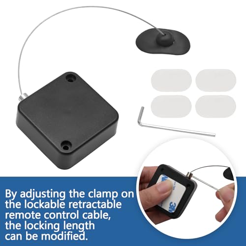 2 Pack Retractable Remote Control Tether Locks - style: 2pcs