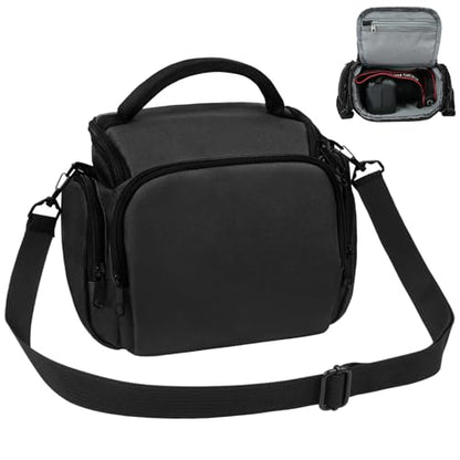 Ainiv DSLR Camera Bag, Large Waterproof Anti-Shock SLR Camera Case, Black - color: Black