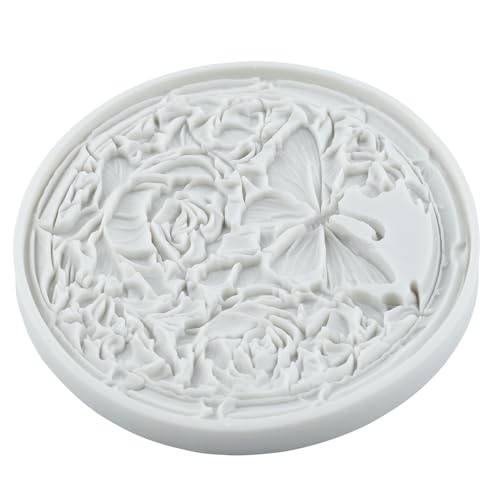 Butterfly Flower Silicone Mold Butterfly Rose Polymer Clay Molds - color: Style F
