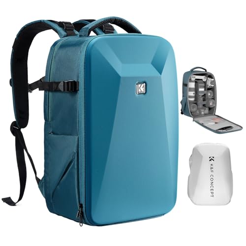 K&F CONCEPT Camera Backpack,Hardshell Photography DSLR Camera Bag - color: Blue
