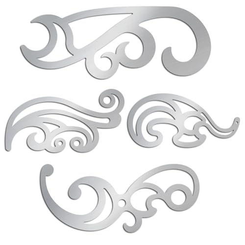 ORIGACH 4 Pcs Stainless Steel French Curve Ruler