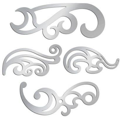 ORIGACH 4 Pcs Stainless Steel French Curve Ruler