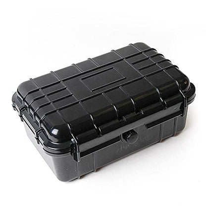 multicomp PRO 8" Weatherproof Equipment Case, made of Polypropylene Plastic, Black, 7.5" X 5" X 3.25"