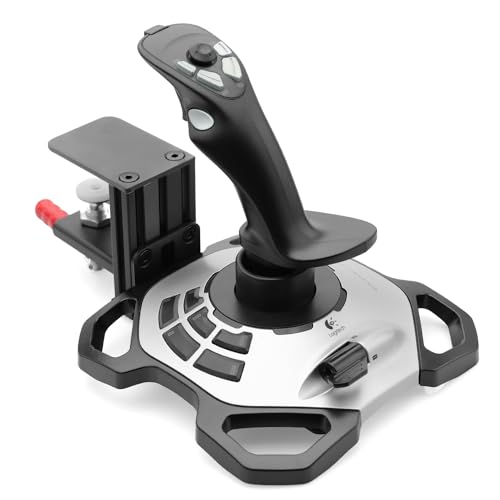 HUYE Steel Clamp-on Joystick Mount Designed for Logitech G Extreme 3D PRO Joystick for Windows, Adjustable Durable Steel Desk Mount Holder (Flight Joystick Not Included) - size: 1 Pack