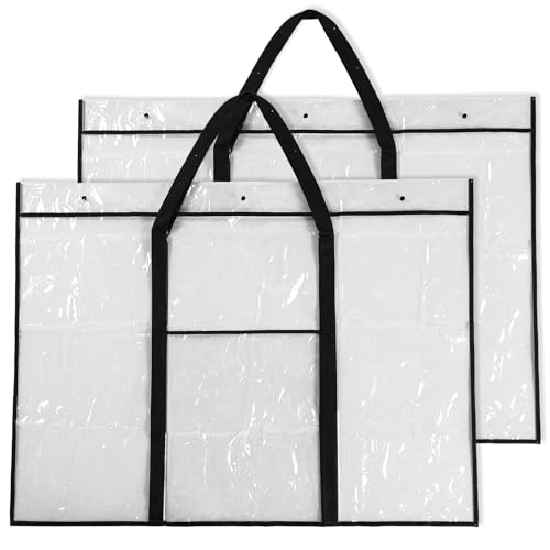 Windyun 2 Pack Bulletin Board Storage Bag 48" X 36", Poster Holder, Black - color: Black, size: 48" X 36"