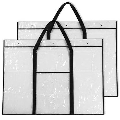 Windyun 2 Pack Bulletin Board Storage Bag 48" X 36", Poster Holder, Black - color: Black, size: 48" X 36"