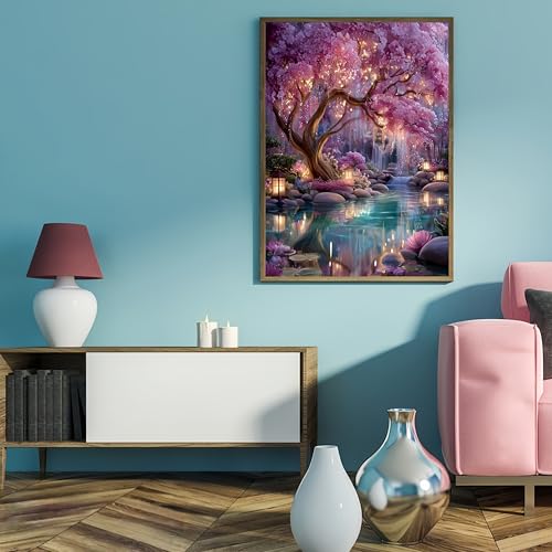 Glowing Forest Painting by Numbers Kit for Adults Beginner,15.7X19.7in - color: PB416-A-1