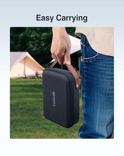 Luxtude Hard EVA Case with Foam, Hard EVA Shockproof Camera Organizer Case - color: Black, size: Small