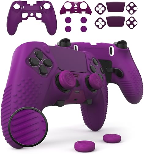 Eclipse PS5 Edge Controller Skin Combo Set, Anti-Slip, Purple - color: Phantom Purple