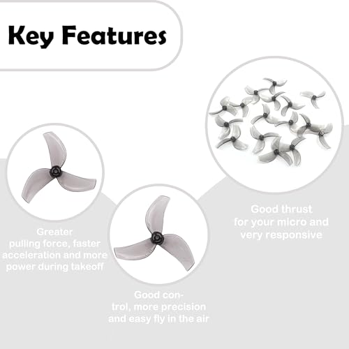Gemfan 1611 3-Blade propellers 1.5mm for RC FPV Freestyle Tinywhoop Drone