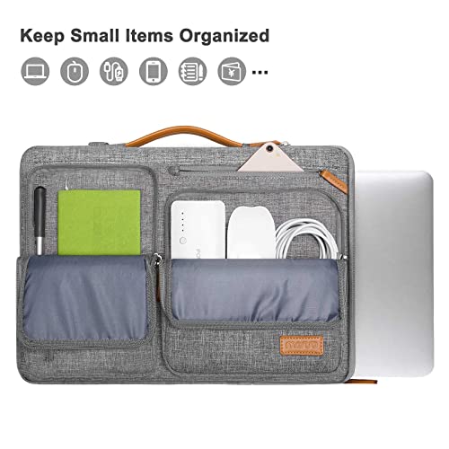 MOSISO 360 Protective Laptop Shoulder Bag, 13 inch Computer Bags - color: Gray, size: 13 inch