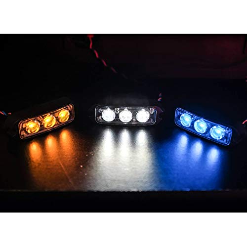 Feniex T3 Surface Mount | Red | Compact, 14 Flash Patterns | 3 LEDs, Super Bright 3 Watt LEDs, SAE Class 1 - color: Red