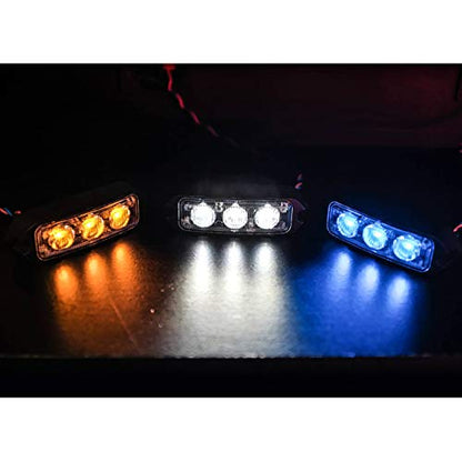 Feniex T3 Surface Mount | Red | Compact, 14 Flash Patterns | 3 LEDs, Super Bright 3 Watt LEDs, SAE Class 1 - color: Red