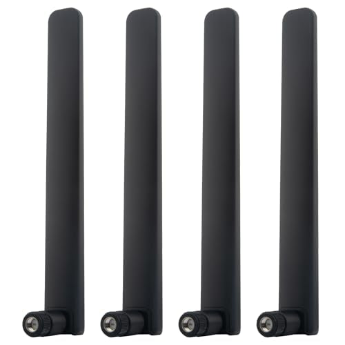 5G 4G LTE GSM 3G T-Mobile Antenna (4 pack) 600-6000MHz 10dBi Wide Band SMA Male OmniDirectional External Antenna for T-Mobile/AT&T/Verizon 5G Router Home Internet Gateway Hotspot Trail Camera - size: Black 4 Pack, style: SMA Male