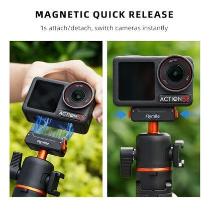 BRDRC Action 5 Pro Tripod Accessories, 21” Extension Rod Mini Table Desk Selfie Stick Portable Handle Grip Quick Release Stand with Cold Shoe for DJI Osmo Action 5 Pro 4 3 Camera