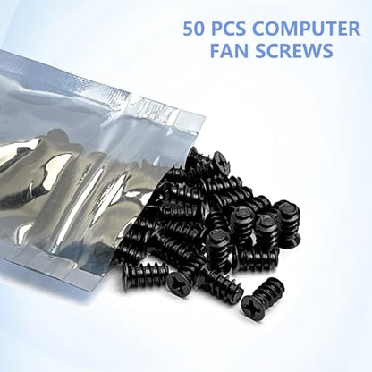50PCS M5x10mm PC Fan Screws Kit for 60-140mm Case & Radiator - size: M5 Screws 50PCS