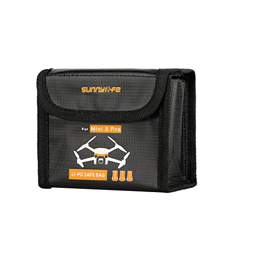 CAPART Battery Safe Bag for DJI Mini 4 Pro/Mini 3 / Mini 3 Pro Drone Storage Bag Fireproof Safety Charging Bag (Large*1pc) - size: Large*1pc