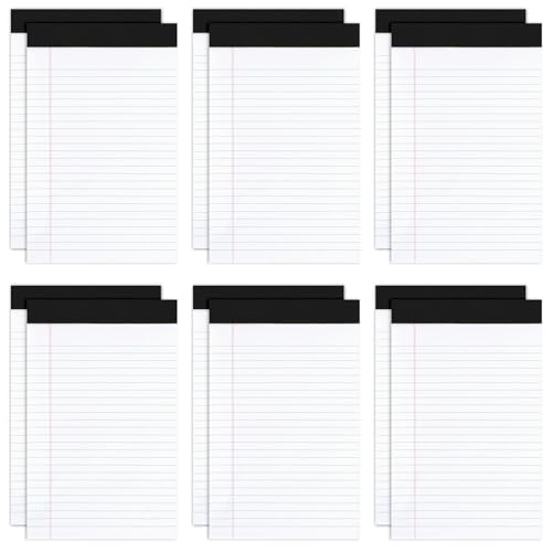 Goefun Note Pads 5x8 12 PCS, Small Legal Pads White-30 Sheets Per Notepad - color: white, size: 5x8