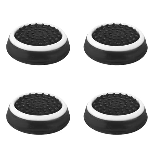 4pcs Thumb Grips Joystick Cap Cover for PS5 PS4 Xbox Series X/S Controller - color: black