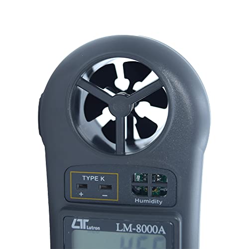 4 in 1 Environmental Quality Meter Anemometer Humidity Light Meter Tester Thermometer Model: LM-8000A Along with Calibration Certificate by INSTRUKART