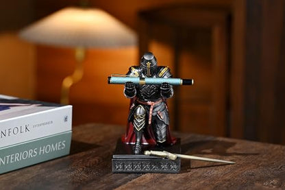 Medieval Templar Vanguard Officer Knight Pen Holder Desk Organizers Iron - color: Iron