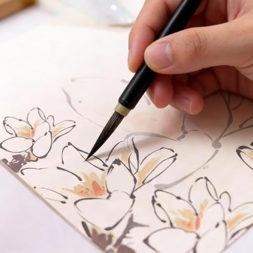 Chinese Painting Brushes Set Flower Bird Line Drawing-3PCS-Small - size: 2CM