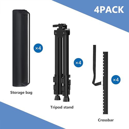 Art Painting Display Easel Stands - Portable Adjustable Floor Artist Easels - style: Black - 4pack