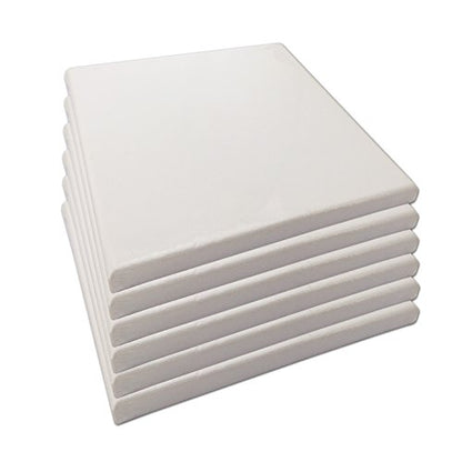 LWR CRAFTS Stretched Canvas 8" X 8" Pack of 6 - size: 8"x8"x6 (standard)
