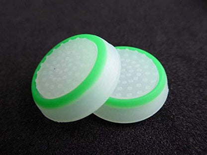 Silicone Thumb Stick Joystick Cap Analog Grip Thumbsticks Cap Cover Case for Switch NS Controller (White-Green) - color: White-Green