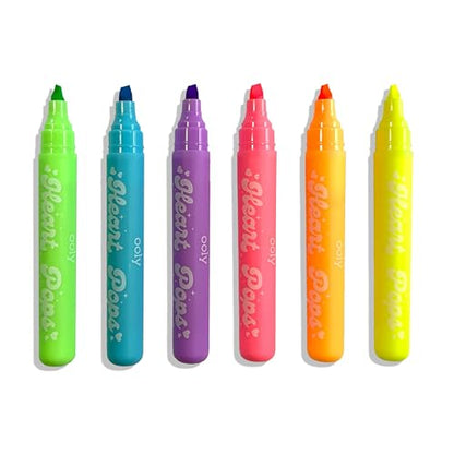 Ooly Heart Pops Neon Highlighters, Set of 6 - color: Heart Pops