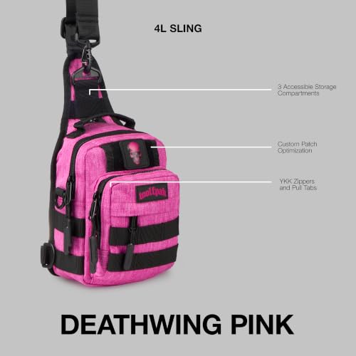 WOLFpak 4L Mini Tactical Sling Bag Crossbody - color: Deathwing Pink