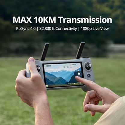 Potensic ATOM 2 Fly More Combo with RC PTD 1, Drone with Camera 4K, 8K Photo, 10KM Transmission, 96 Mins Flight, 3-Axis Gimbal, AI Track, Vertical Shooting, ND CPL Filter, RC Strap, Screen Protector