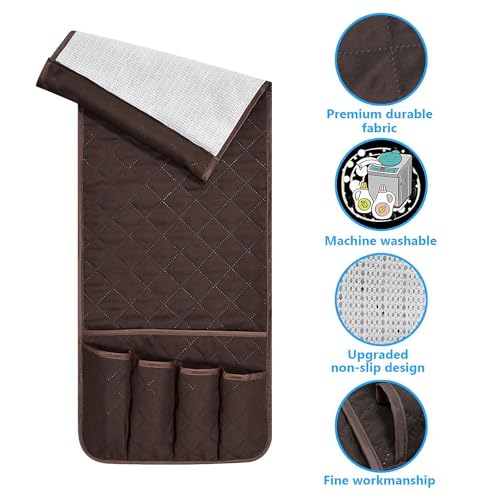 Armchair Caddy for Recliner, Non Slip Sofa Arm Organizer, Coffee - color: COFFEE-1