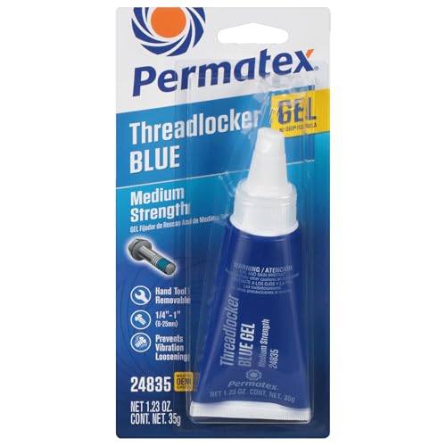 Permatex 24835 Medium Strength Threadlocker Blue Gel, 35 g - size: 35 ml, style: Gel - Medium Strength