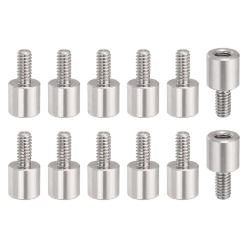 M2x3+4mm Standoff Extension Posts Screws Stainless Steel 12 Pcs - size: M2x3+4mm
