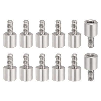 M2x3+4mm Standoff Extension Posts Screws Stainless Steel 12 Pcs - size: M2x3+4mm
