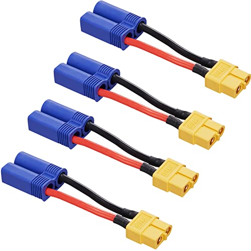 EC5 Male to XT60 Female Connector Adapter,XT60-EC5 Extension Cable - size: XT60 female-EC5 male
