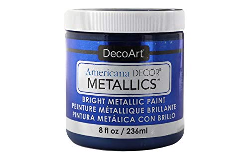 Decoart DECADMTL-36.19 AmricnaDecoMetallic8ozDpSpphre - color: Deep Sapphire, size: 8 Fl Oz (Pack of 1)