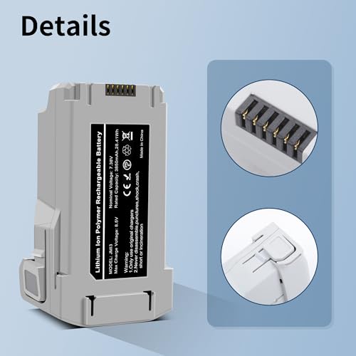 2-Pack Mini 3/Mini 4 Pro Battery, 3-Channel Charger Two-Way Charging Hub