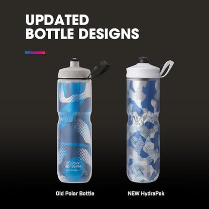 HydraPak Polar Sport Insulated Water Bottle (20oz, Pulse Black) - color: Pulse Black, style: 20oz/600ml