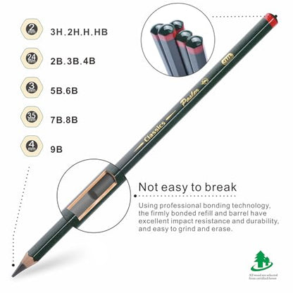 Pasler Professional Graphic Sketching Drawing Pencils 12 Count (8B) - style: 8B