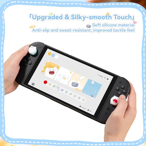 GeekShare Cute Silicone Joystick Caps Compatible with Switch 2 - Anti-Slip Thumb Grip Caps - Silicone Analog Cover Thumbstick Grips for Switch 2025 - BOBO Cat - color: BOBO Cat