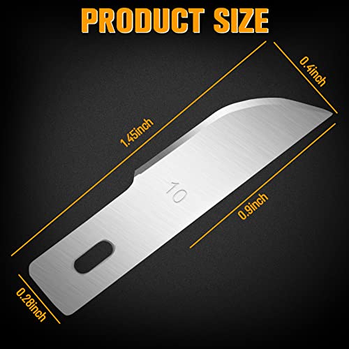 JETMORE 100 Pack Exacto Blades #10, Craft Knife Blades with Storage Box - size: #10